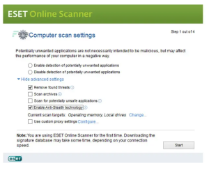 ESET Online Scanner ESET Online Scanner